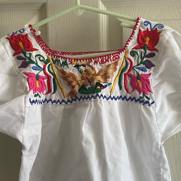 Girls Mexican Embroidered Blouse - Picture 2 of 5